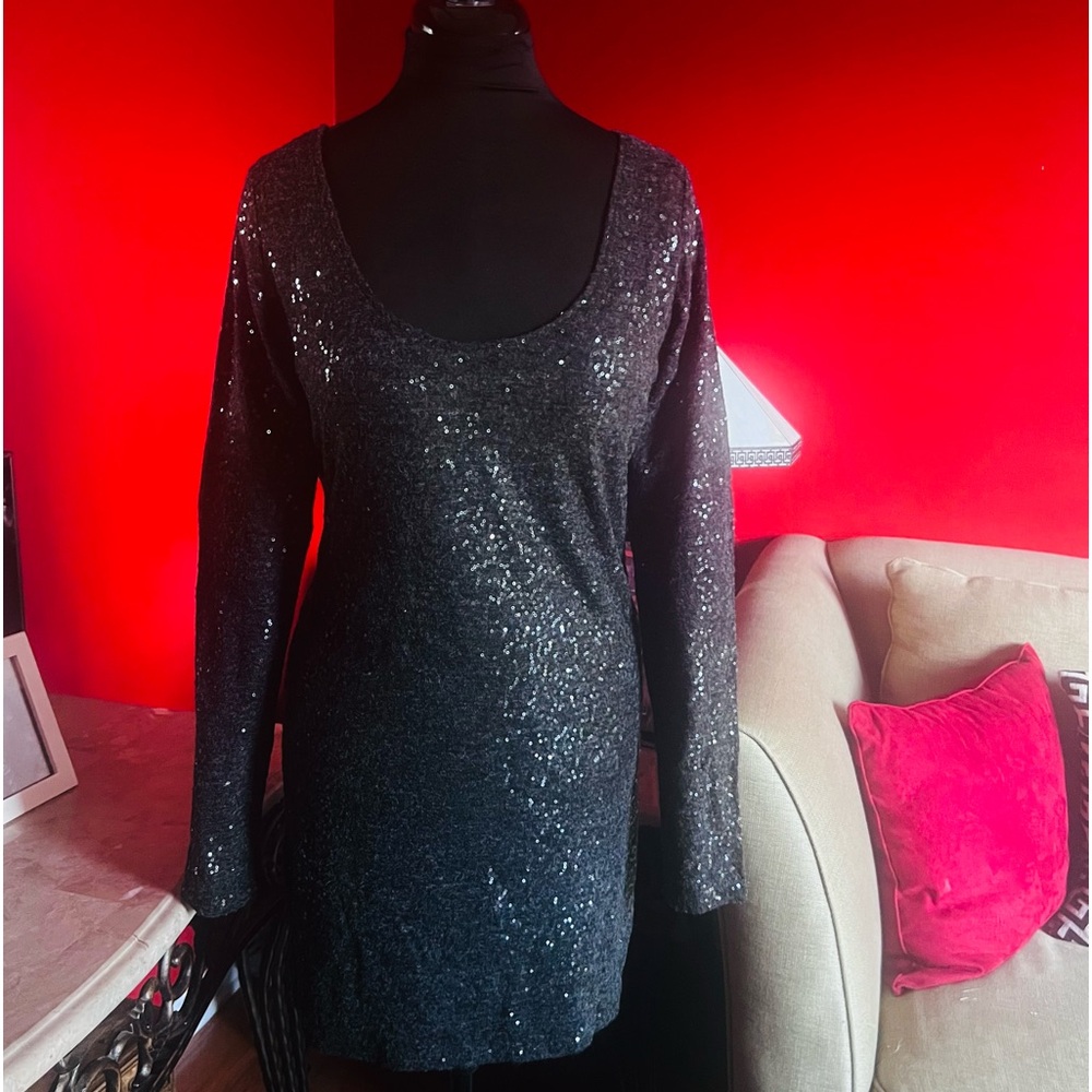 Shimmering Gray Cocktail Dress